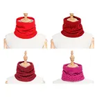 High quality women machine jacquard snood fashion keep warm neck winter acrylic scarf