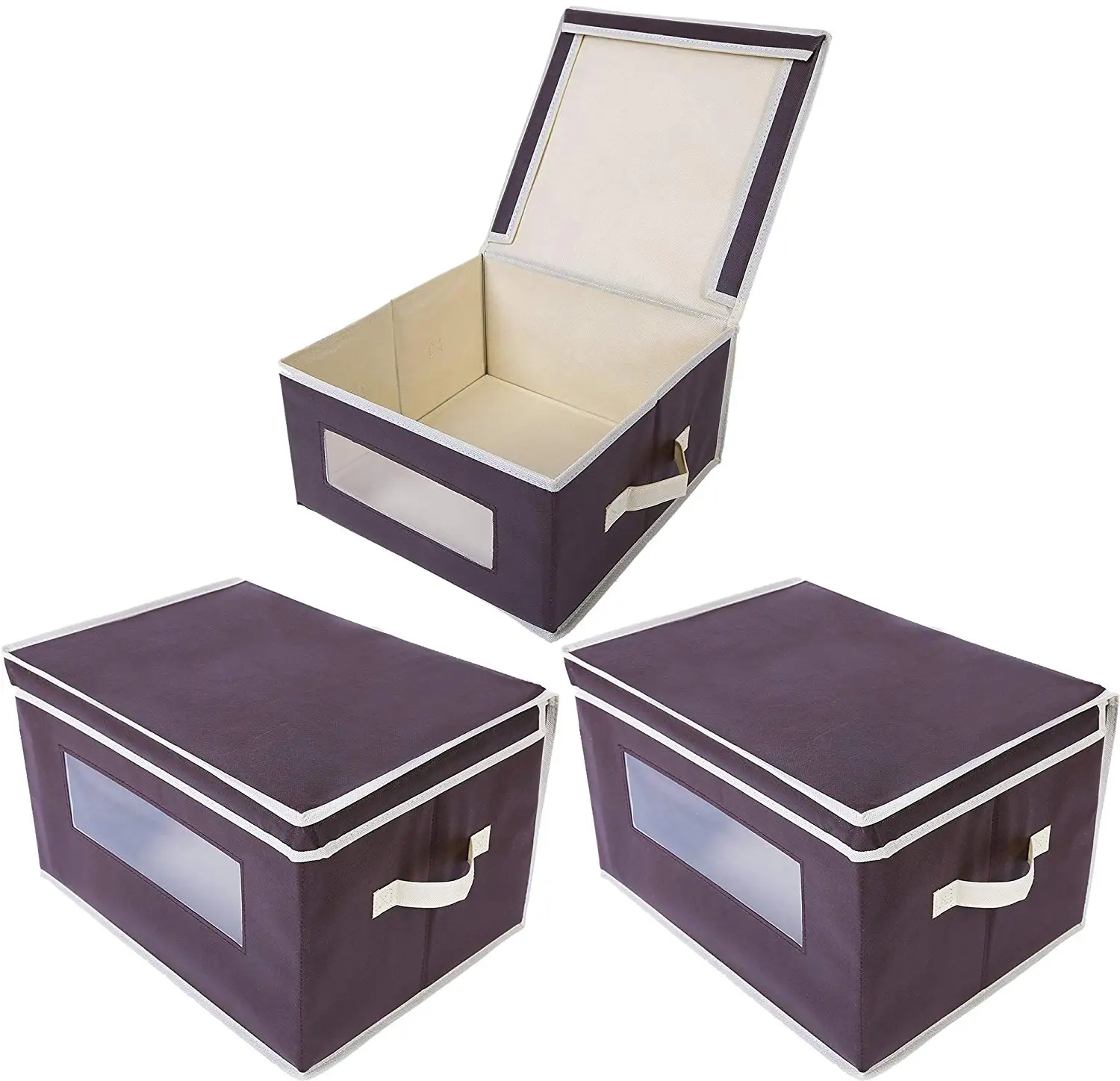 collapsible houseware foldable nonwoven decorative storage boxes