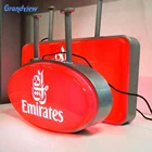 Outdoor advertising hanging sign display custom acrylic led light box