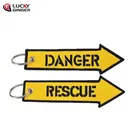 Embroidery Warning Key Tag Keychain Key Chain