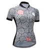 Woman polyester cycling jersey sublimated riding wear for team