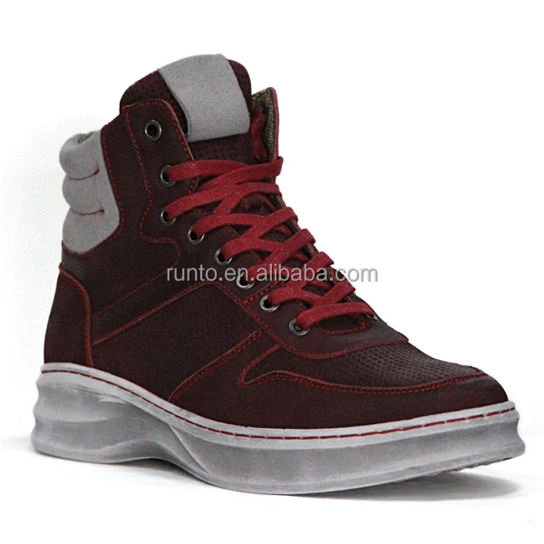 Italian Leather Moccasin Shoes High Neck Outdoor Casual