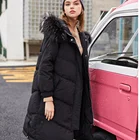 Excellent Quality Clothes Women Ladies Luxury Coat Hood Down Jacket Fur Collar