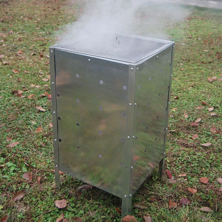 Brand New 90ltr Large Square Fire Bin Incinerator Galvanised Garden