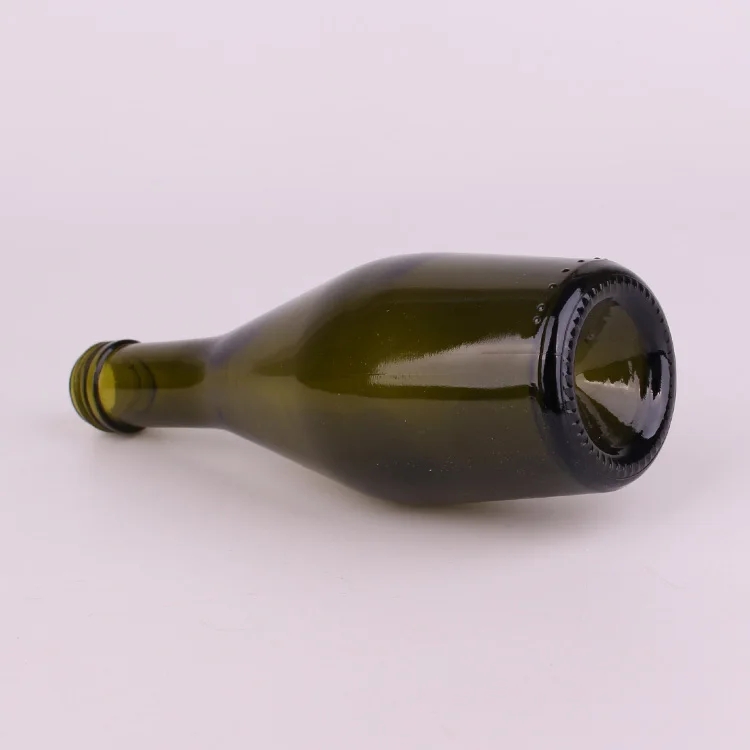 wholesale custom 200ml 450ml green cheap mini glass wine alcohol bottle