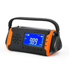 solar hand crank generator flashlight radio survival hiking camping equipment