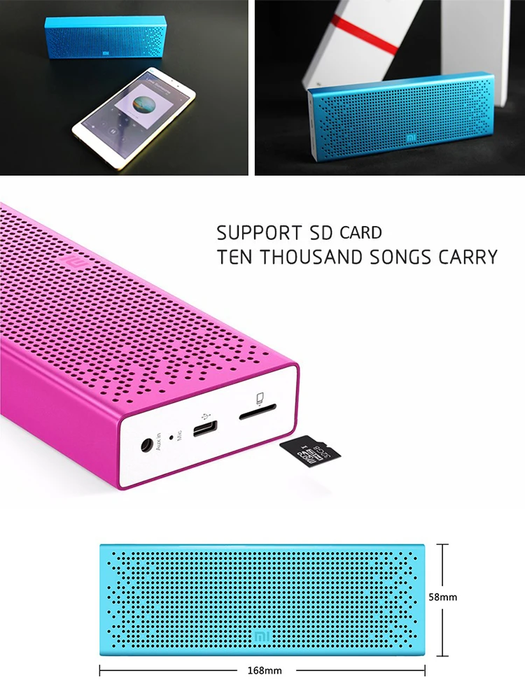 Global Version Xiaomi Square Bluetooth Speaker Wireless Portable MP5 / MP3 Player / Handsfree for Mobile Phone for Call - ANKUX.COM