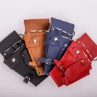 Stylist hair scissors pouches leather barber bags customized hair tool case