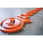 Hot sale 3d plastic orange wall mounting sign letters