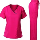 High quality Medical Uniform sets V-Neck Scrub sets hospital workwear mock FOB Referen