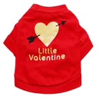 Valentine's Day Summer Soft Cartoon Printing Cute Dog Vest Clothes For T-Shirt