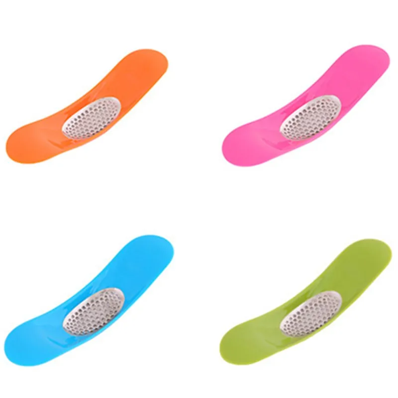 1PC Stainless Steel+Plastic Garlic Press Crusher Chopper Accesorios Households Vegetable Cutter Grater Kitchen Tools KC1519