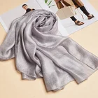 New customized polyester yarn dyed solid color scarf women hijab