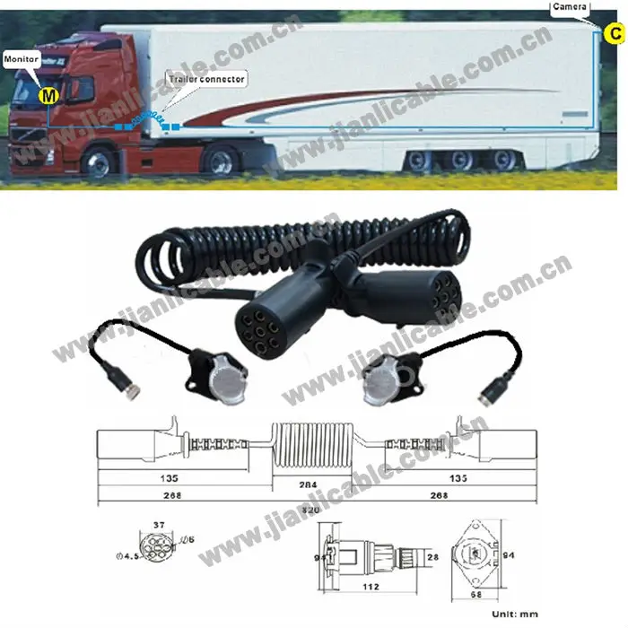5Pin All Copper Waterproof Truck Trailer Suzi Extension Cable - idealCable.net