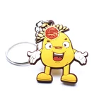 custom Hot sale promotional 3D engraved shape customized soft pvc rubber keychain