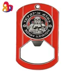 Promotion wholesale custom zinc alloy cheap bulk 3D military skeleton key key chain bottle opener
