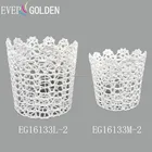 cotton hand knitted crochet lace storage basket sundries storage basket flower pot vase holder