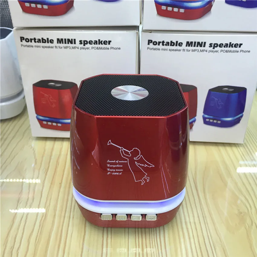 Portable mini sound wireless sound box LED color lamp cannon Colorful Sound Box Subwoofer Loudspeaker FM TFcard For Smart Phone - ANKUX.COM