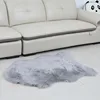 Factory Price faux fur blanket round fur rug gray color fake Sheepskin rug