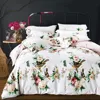 China supplier 4pcs bed linen reactive printing 100% cotton Queen top duvet cover sets