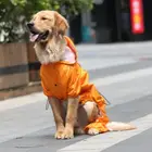 Striped Cute Bom Custom Design Dog Clothes Big Dog Waterproof Raincoat Pet Reflective Dog Raincoat