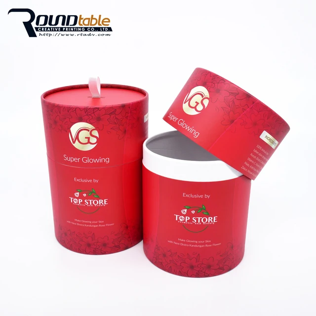 taiwan recyclable custom paper chocolate packaging cylinder box