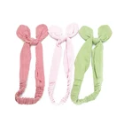 Customizable 100% cotton elastic band cat hair headband accessories for women girls baby