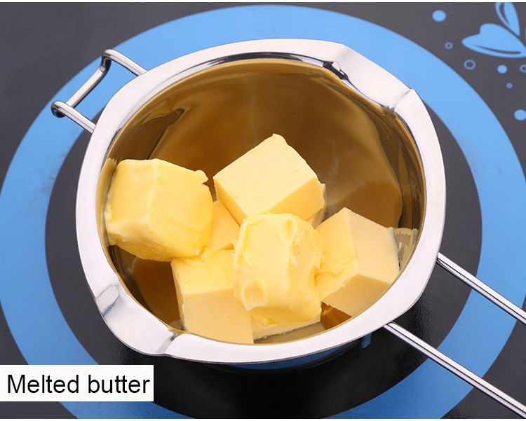 18/8 Stainless Steel Universal Melting Pot, Double Boiler Insert, Double Spouts, Melted Butter Chocolate Cheese Caramel Homemade