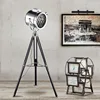 2017 modern chrome or copper color wooden Material tripod Iron floor lamp with CE ROHS