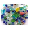 decorative colored tumbled sea glass for vase filler