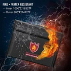 2019 15'x11' Large Fireproof Water Resistant Bag Fireproof Folder Safe Bag Fireproof Document Money Bags
