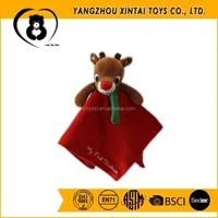 christmas gift plush reindeer toy head cute handkerchief