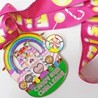 China Wholesale Cheap Custom Design Your Own Blank Zinc Alloy 3D Gold Metal Award Marathon Running Sport Medal Ribbon H
