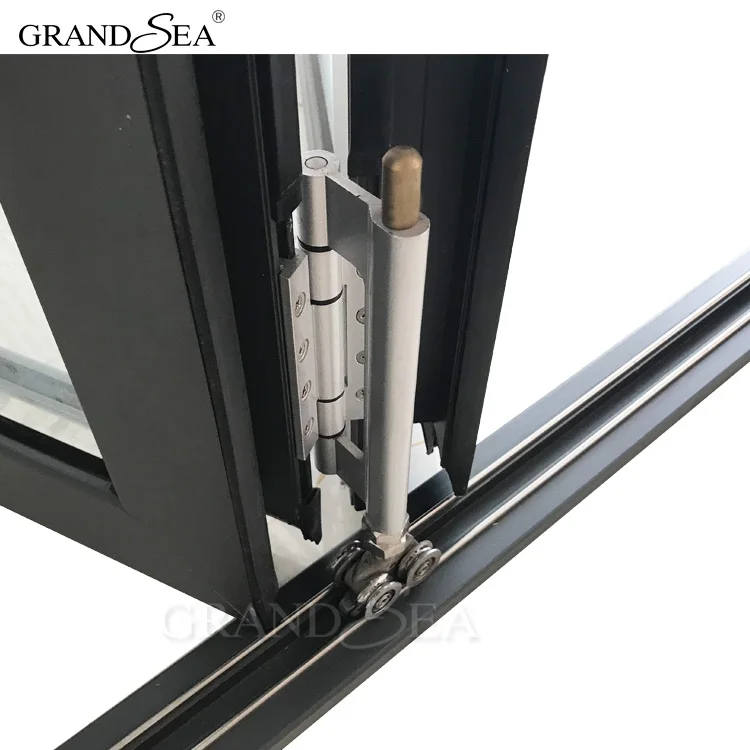 Economic Price Outdoor Waterproof Aluminium Folding Doors Foldable Tempered Glass Door Price