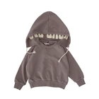 Autumn hooded letter street style kids sweatshirt