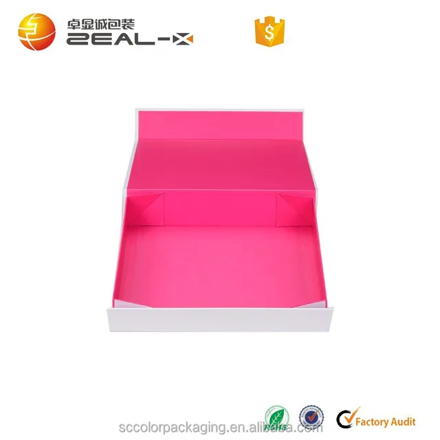 cardboard folding gift box magnetic closure paper collapsible