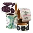 Custom Print Tea Tin Coffee Packing Sticker Label For Plastic Bags