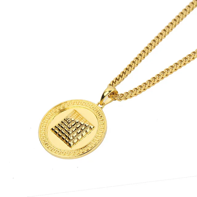 hip hop jewelry wholesale gold plated coin pendant, new design