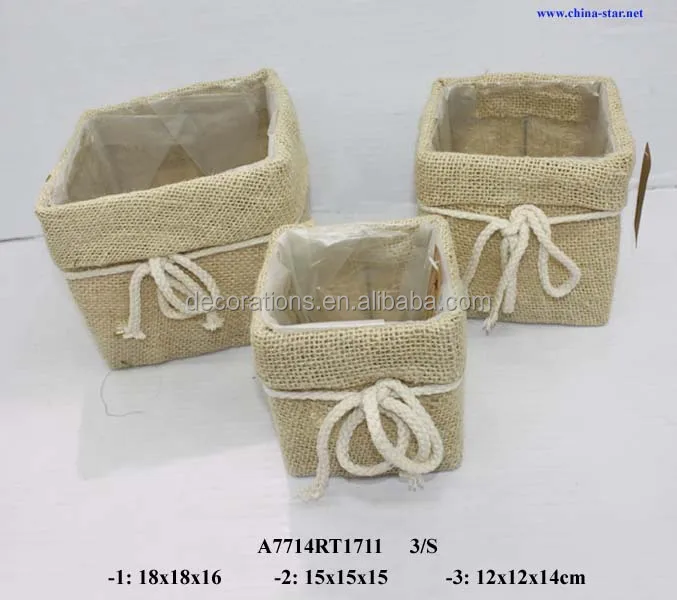 jute gift basket for seasonal