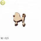 Animal shape logo beads company logo charms laser engraved logo beads