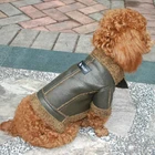 Luxury Fur Dog Jacket, Pet Jacket Clothing, Wholesales Biker Style Cool Dog Clothing