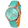 Cheapest mens geneva watch leather watch promotional wrist watch