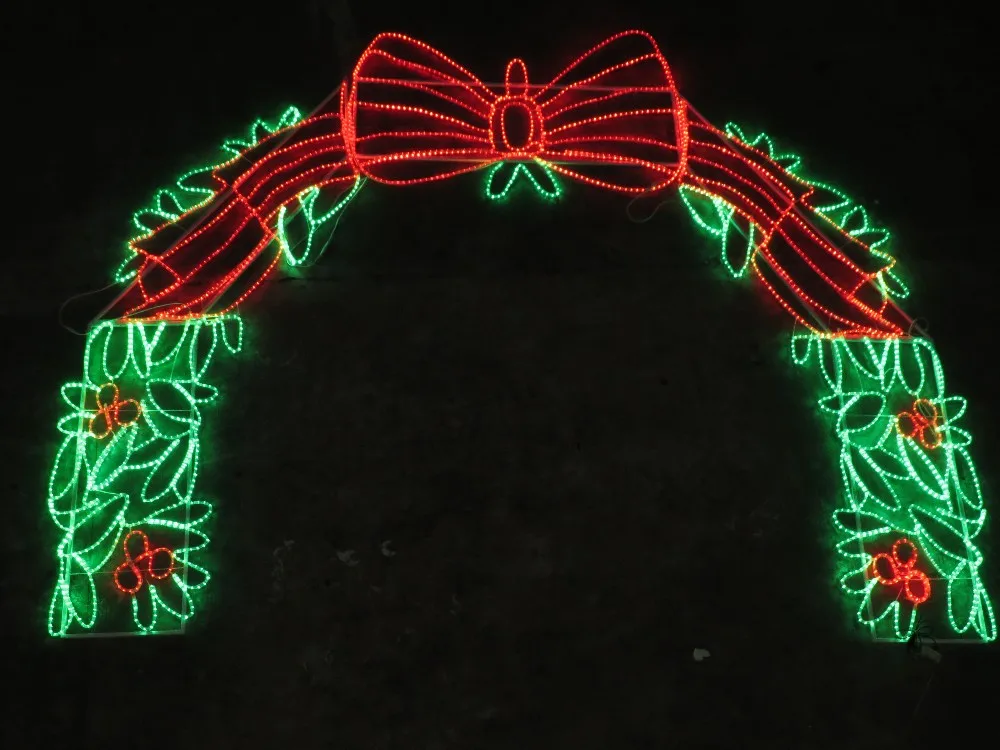 Outdoor Led Arch Motif Lights Led Christmas Cross Motif Light Street
