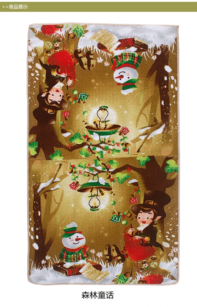 New design 100% polyester christmas hand towels