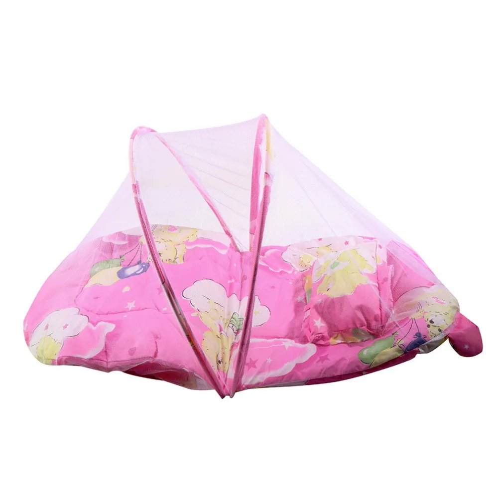1pc Baby Crib Netting Bed Crib Folding Mosquito Net Infant Cushion Mattress Pillow Baby Bed Wholesale