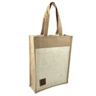Eco-friendly handbags custom advertising shopping linen gift packaging storage jute bags wholesale