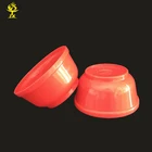 Hot selling red disposable plastic salad bowl