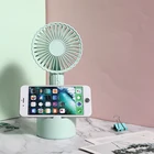 2019 new design usb portable handy mini fan battery operated rechargeable with phone holder base