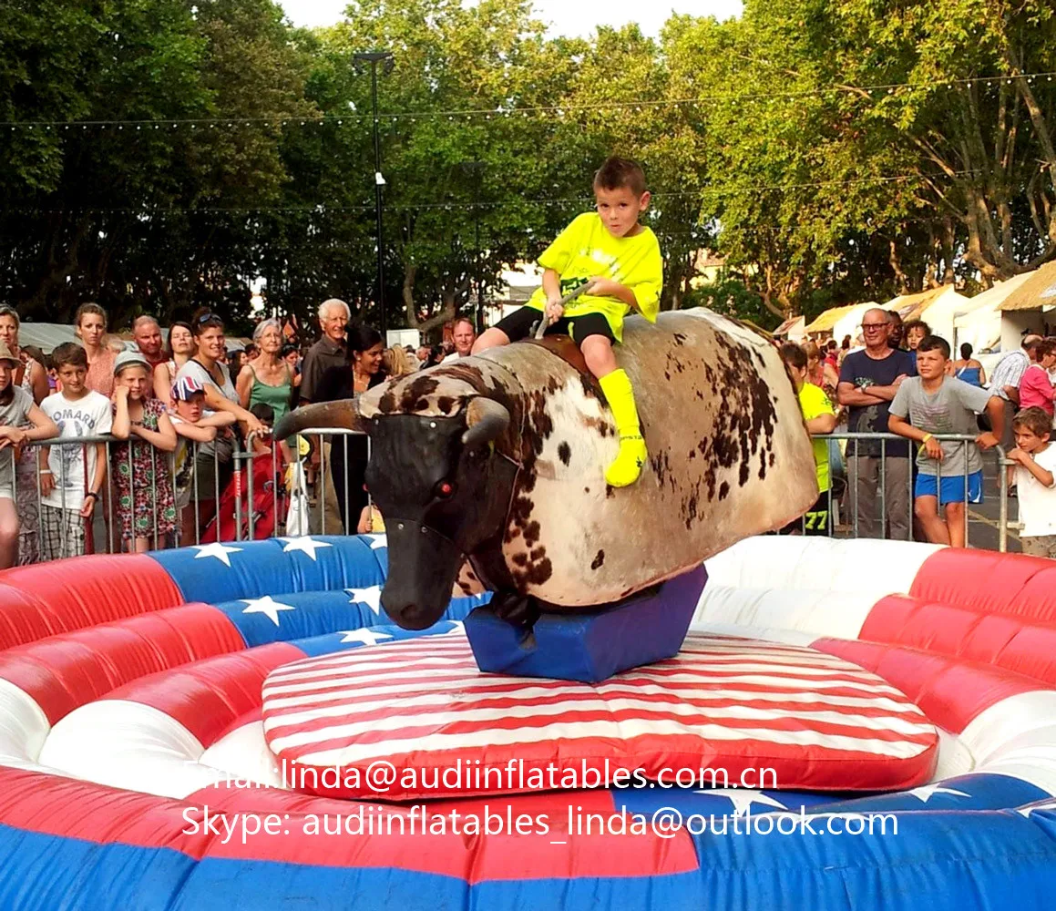 carnival party use inflatable rodeo bull inflatable pull rodeo