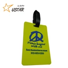 Hot selling promotion gifts custom personalized plastic wholesale airplane PVC luggage tag with customized your logo